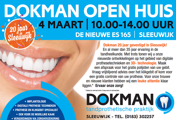 Tandprothetische Praktijk Dokman Open Huis 4 Maart